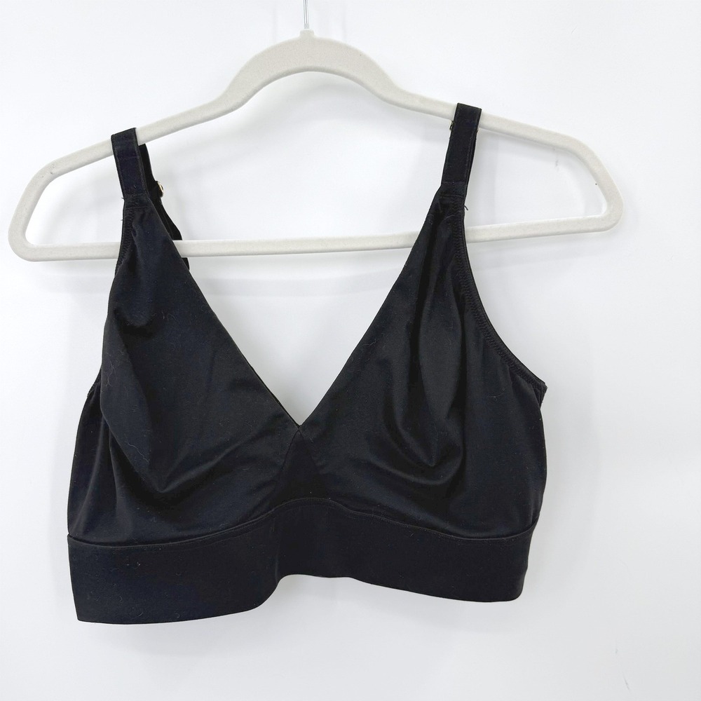 Soma Women XXL Embraceable Wireless UL Tailored Bralette Black Comfort Romantic - Picture 1 of 4